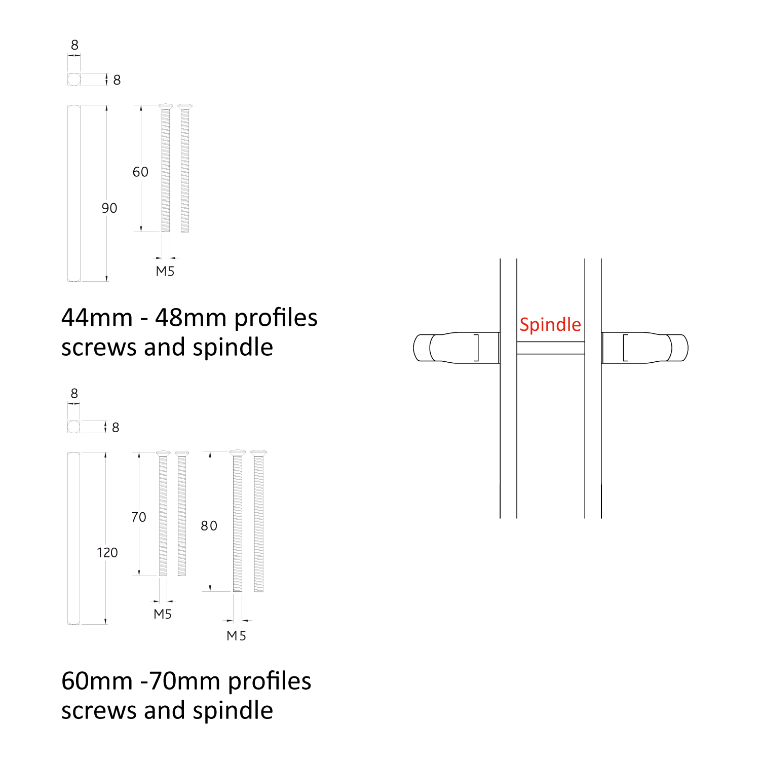 Door Spindles and Screws Door Spindles and Screws