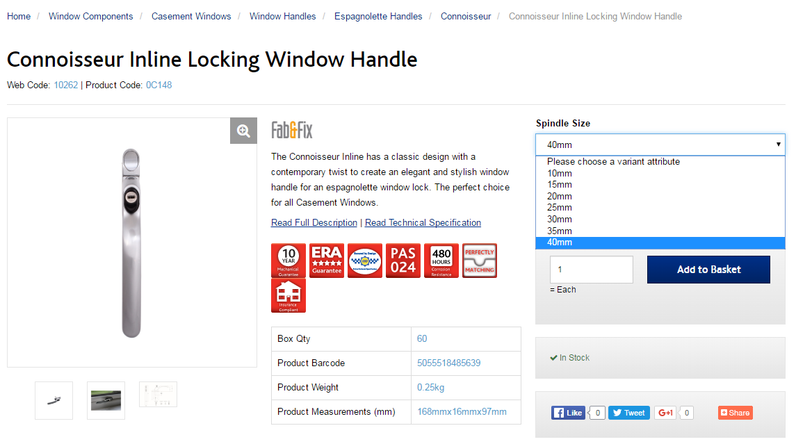 Configuring Product Options - Size Configuring Product Options - Size