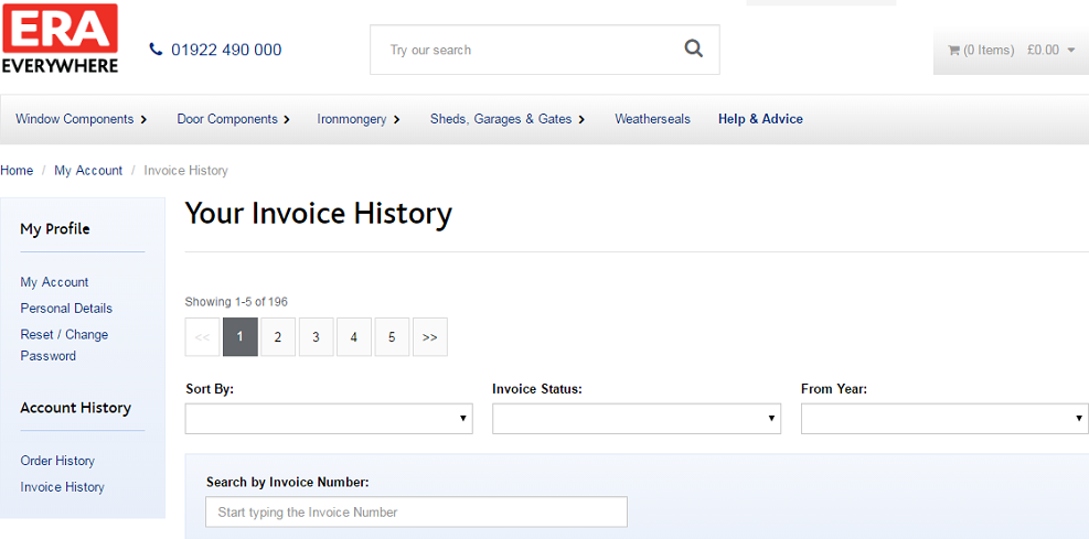 Your Invoice History Screen Capture Your Invoice History Screen Capture